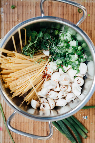 Champignon One Pot Pasta - www.kuechenchaotin.de
