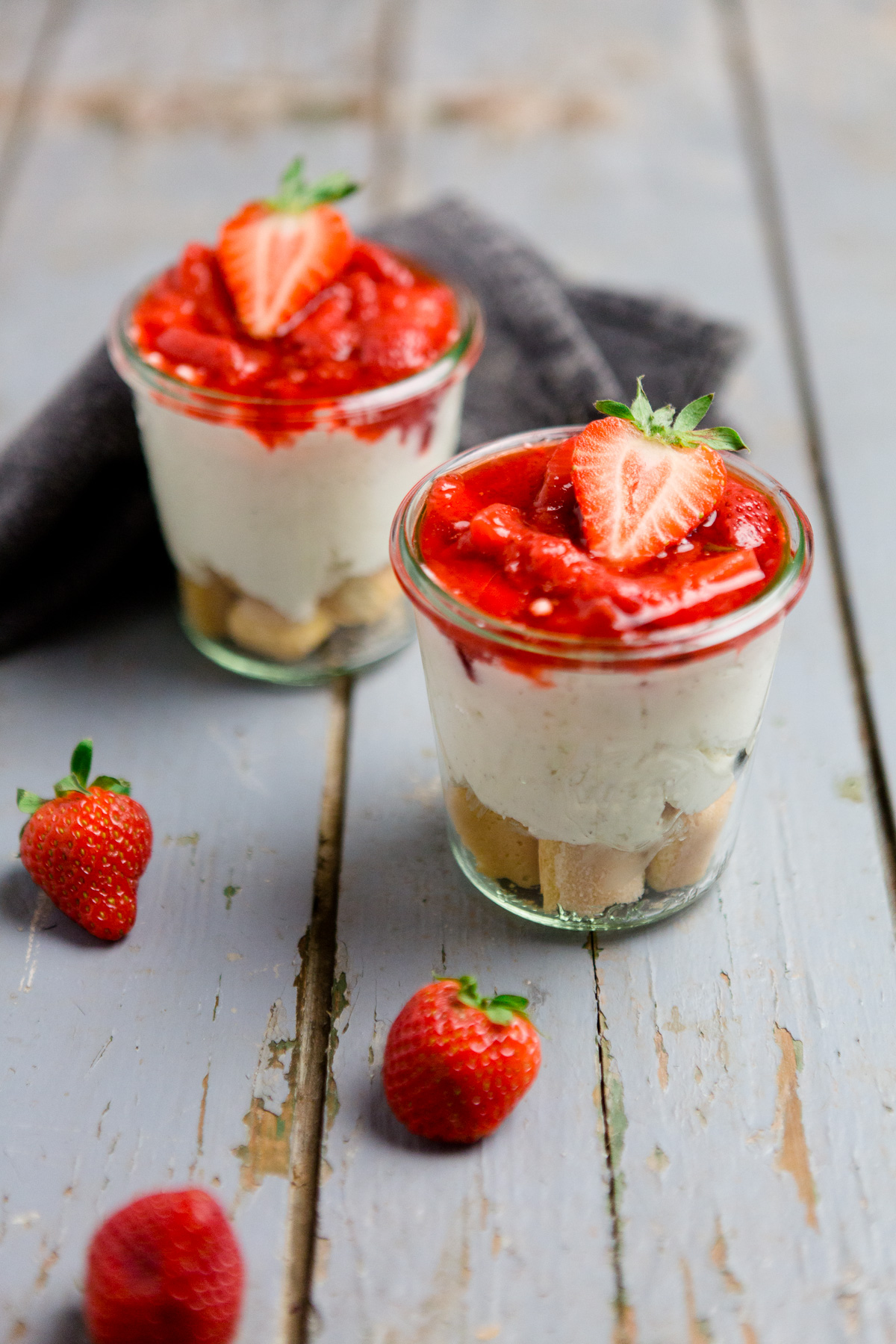 Erdbeer Joghurt Tiramisu Erdbeeramisu Kuechenchaotin