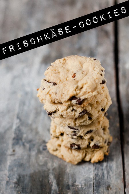 Frischkäse-Cookies mit Schokostückchen - www.kuechenchaotin.de