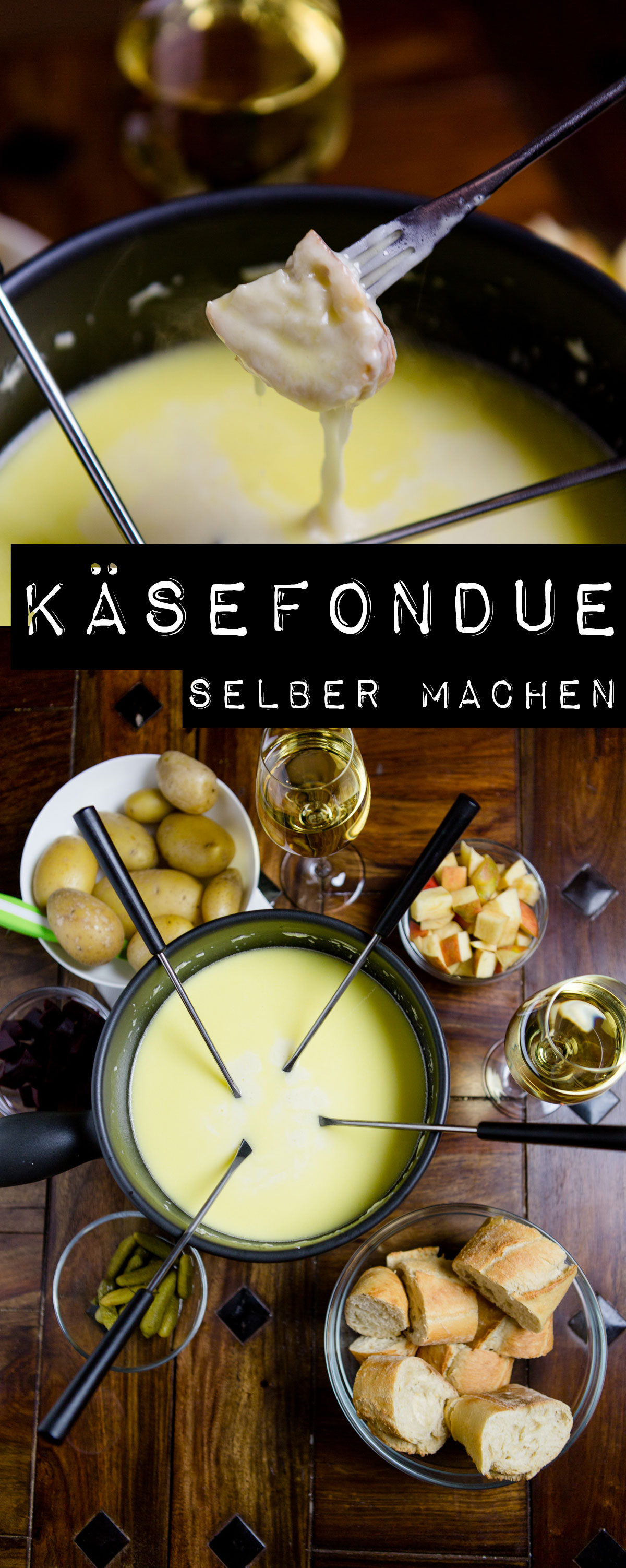 Käsefondue selber machen - einfach und lecker! https://kuechenchaotin.de