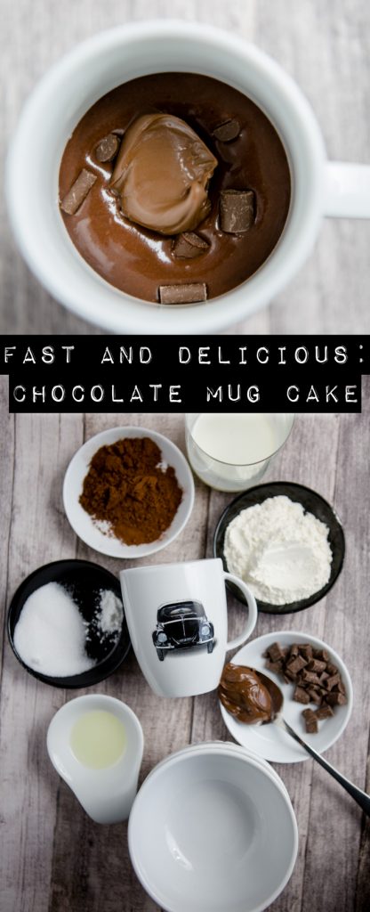 It takes only 5 minutes (baking time included!) to make these moist chocolate mug cakes! A simple and fast recipe. Check out more the collaborative Pinterest board https://de.pinterest.com/volkswagen/food-bloggers-for-volkswagen/ by Volkswagen.
