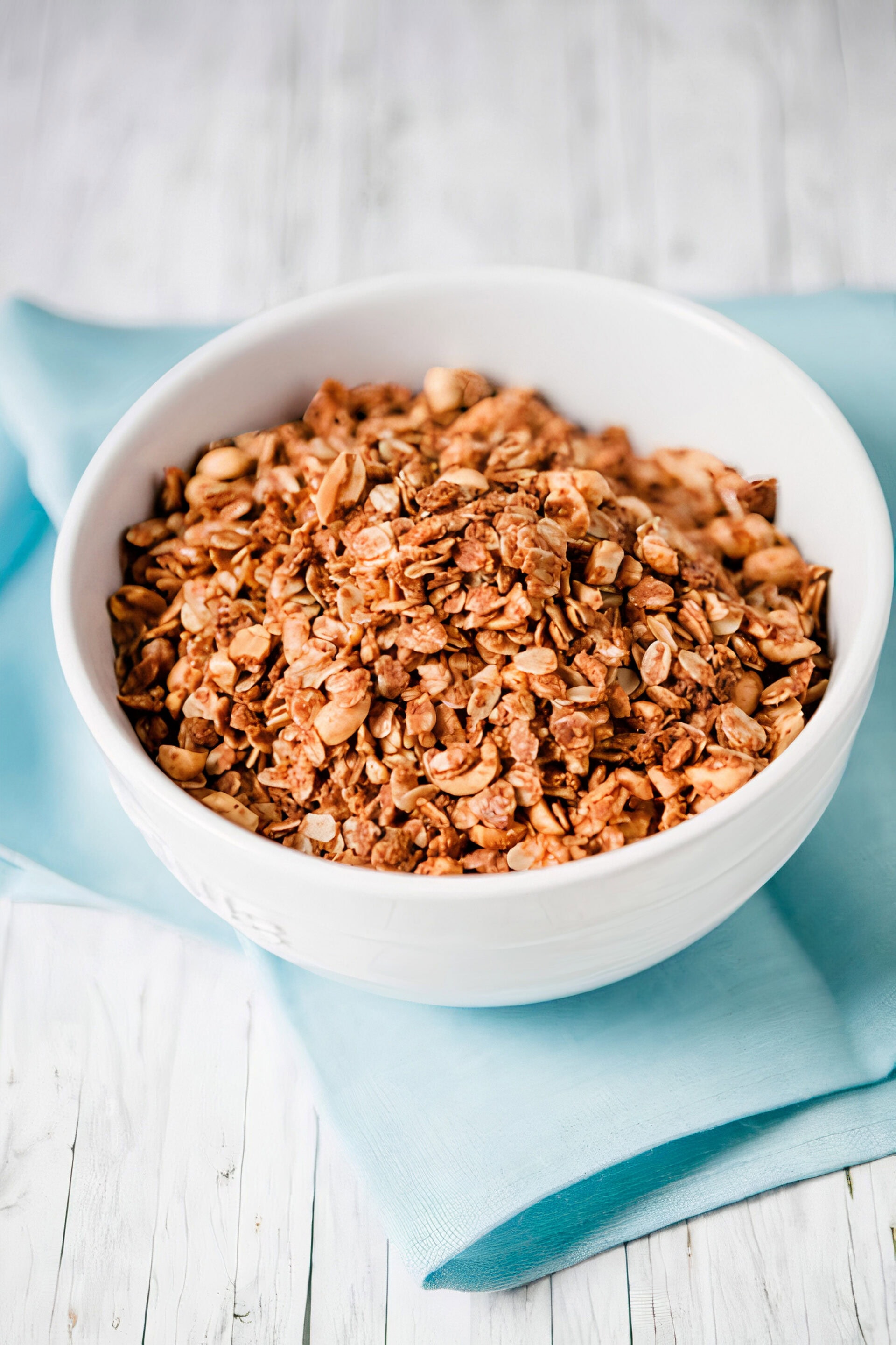 Ofengeröstetes Erdnussbutter-Honig-Müsli - www.kuechenchaotin.de
