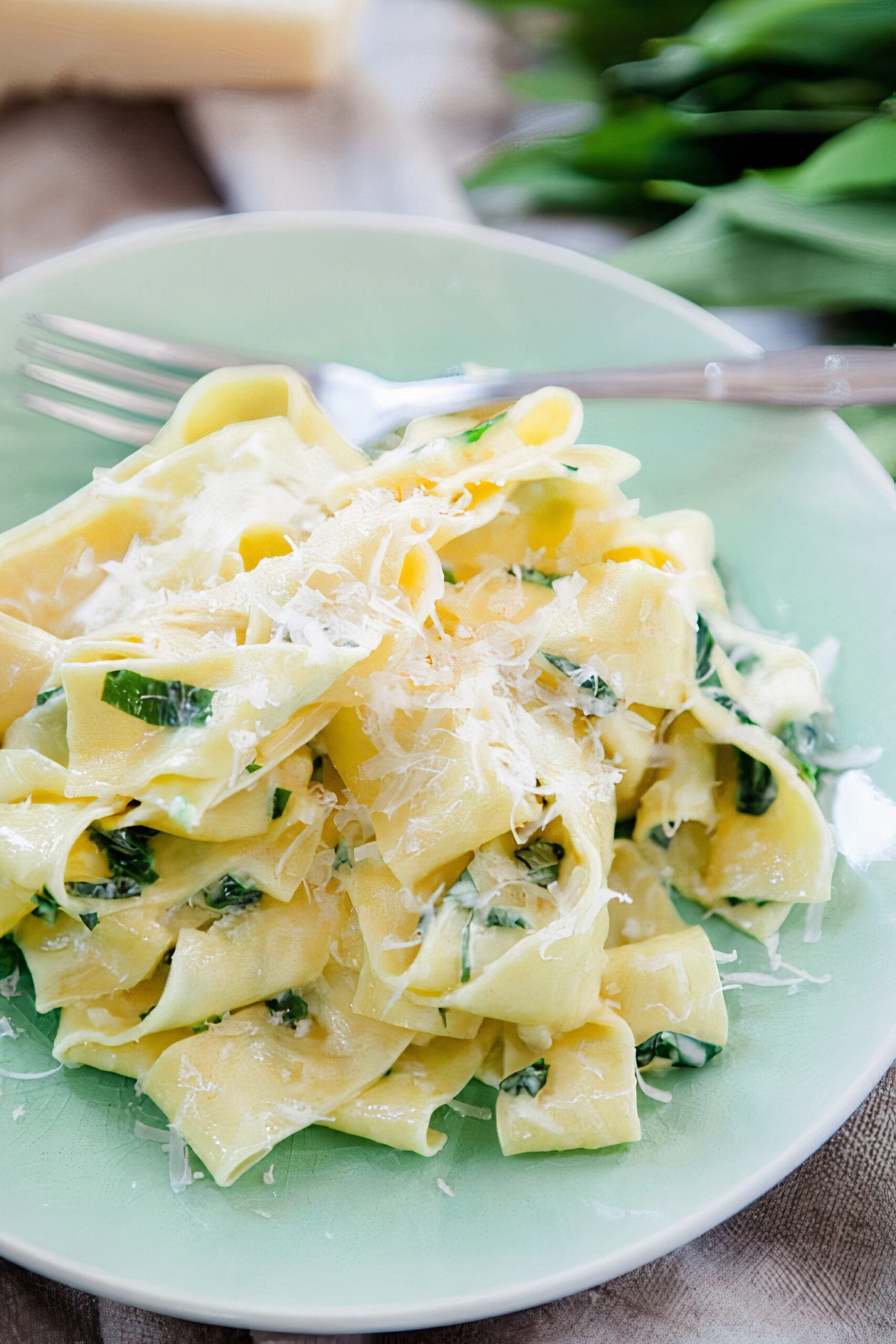 Pasta mit Bärlauch-Sahne-Sauce - www.kuechenchaotin.de