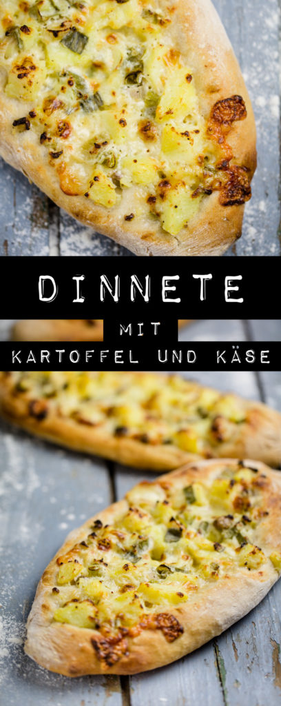 Schwäbische Dinnete mit Kartoffeln und Käse - www.kuechenchaotin.de