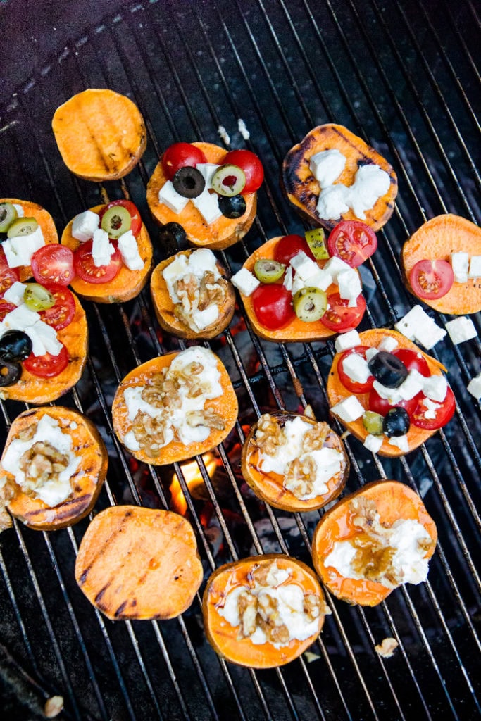 Süßkartoffelpizzen vom Grill - www.kuechenchaotin.de