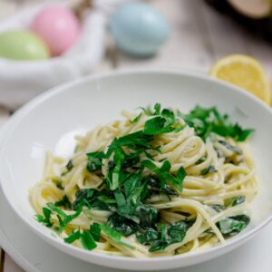 Zitronen Pasta mit Spinat One Pot Style - http://kuechenchaotin.de